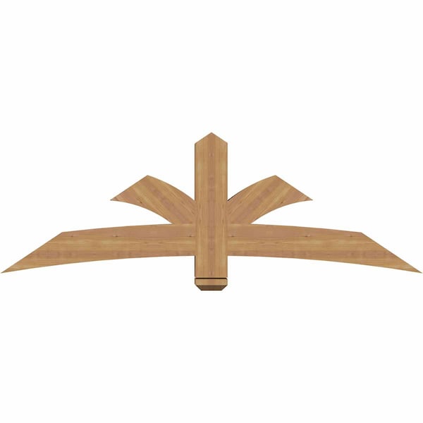 Ekena Millwork Davenport Timber Gable Bracket, Western Red Cedar, 72"W x 24"H x 5 1/2"D x 5 1/2"F, 8/12 Pitch GBW072X24X0606DAV00SWR - main